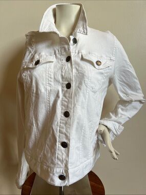 2Sable White distressed Denim Jacket